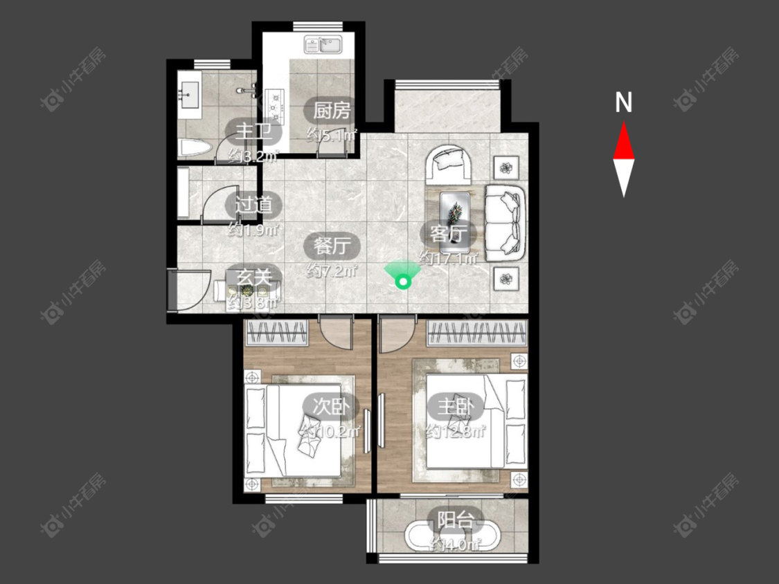 滨江明珠城东区房源户型图 常州滨江明珠城东区在售二手房源户型图_小牛看房