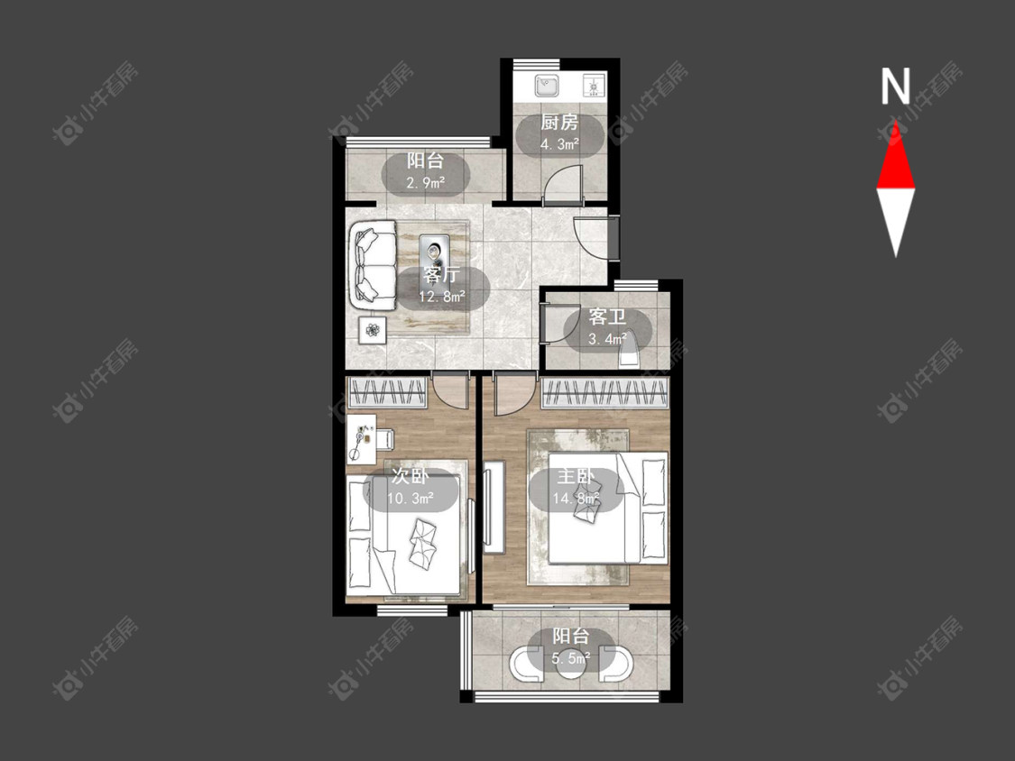 常州白云新村在售二手房源户型图_小牛看房