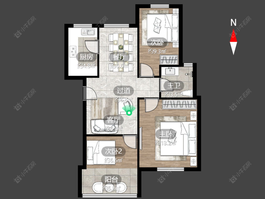 常州顺园三村在售二手房源户型图_小牛看房