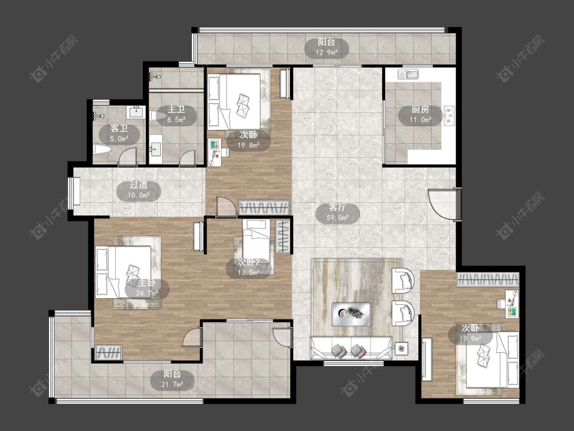 丹阳天波城在售二手房源户型图_小牛看房