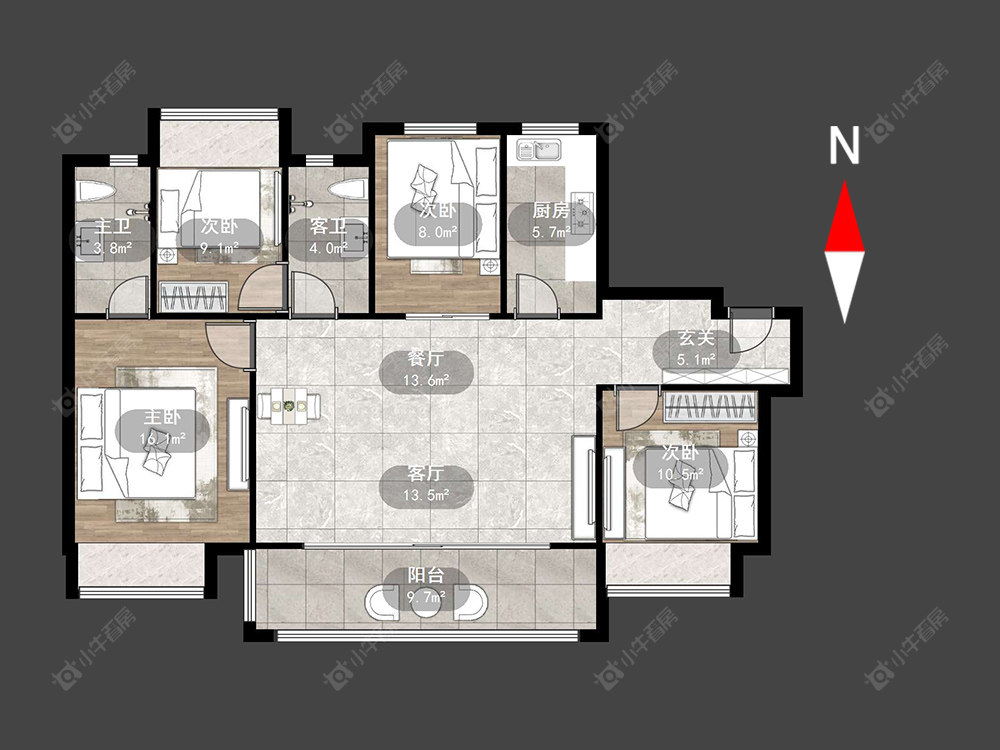 常州碧桂园都市森林在售二手房源户型图_小牛看房