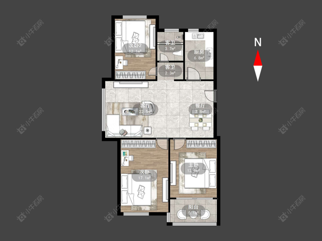 常州长宏公寓在售二手房源户型图_小牛看房