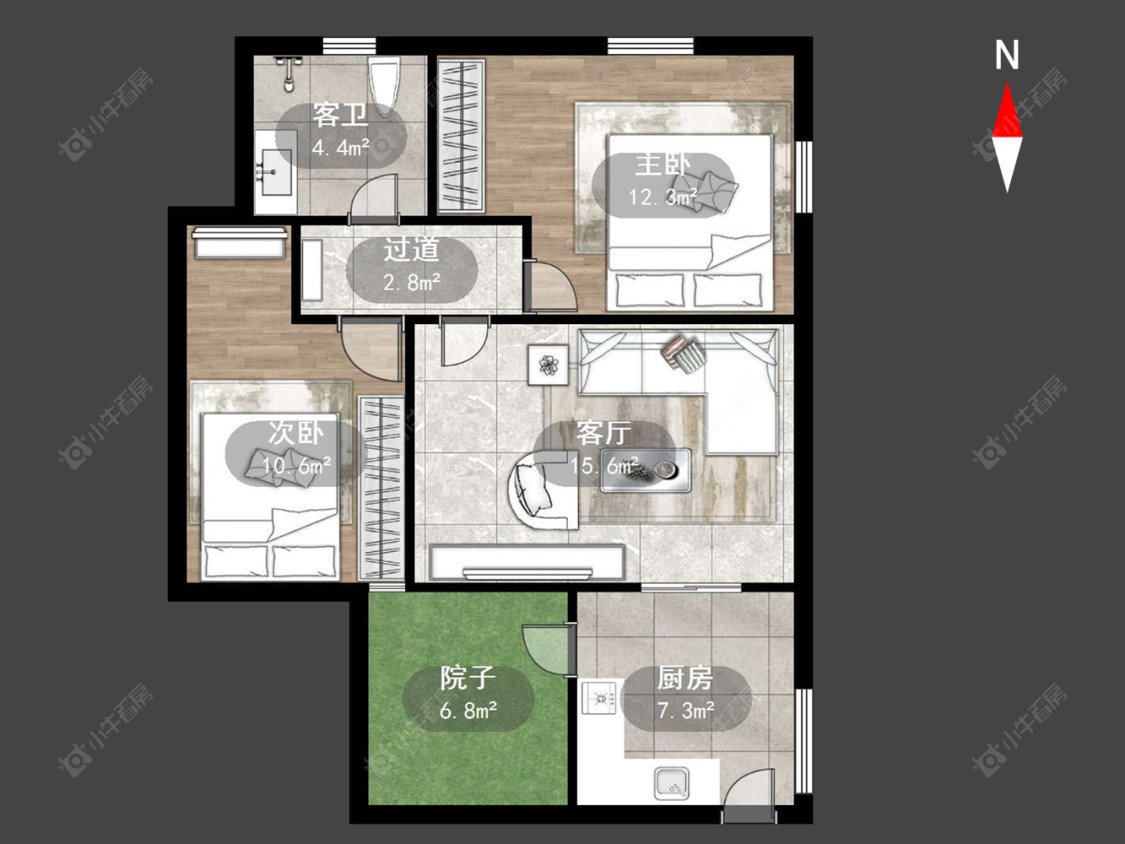 常州工房北区在售二手房源户型图_小牛看房
