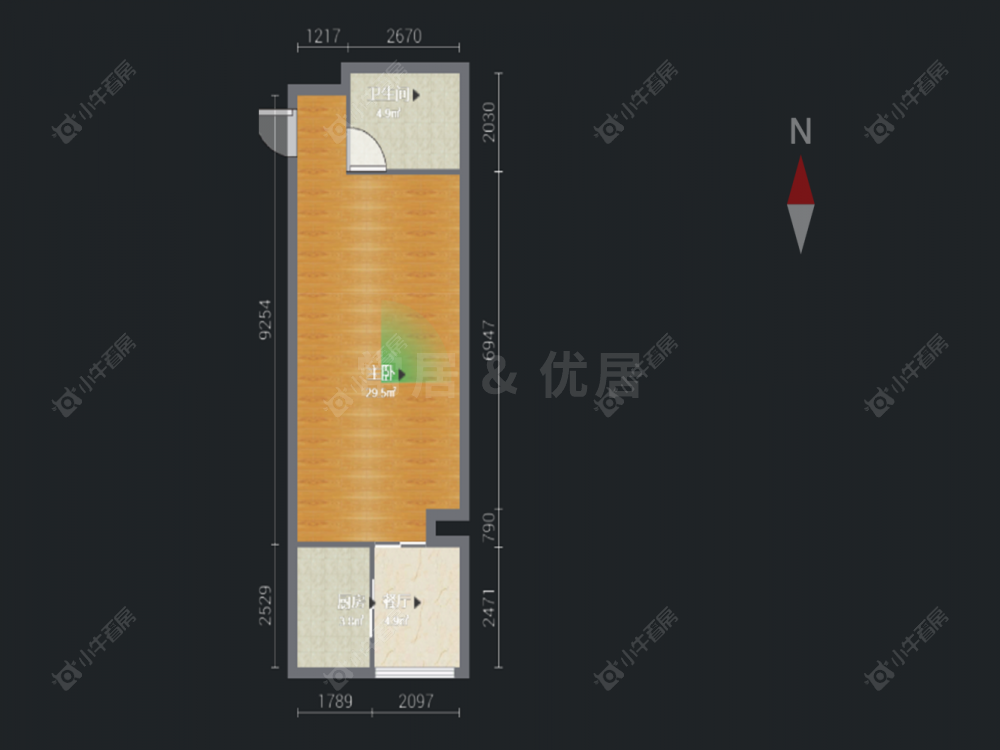 常州新北万达广场在售二手房源户型图_小牛看房