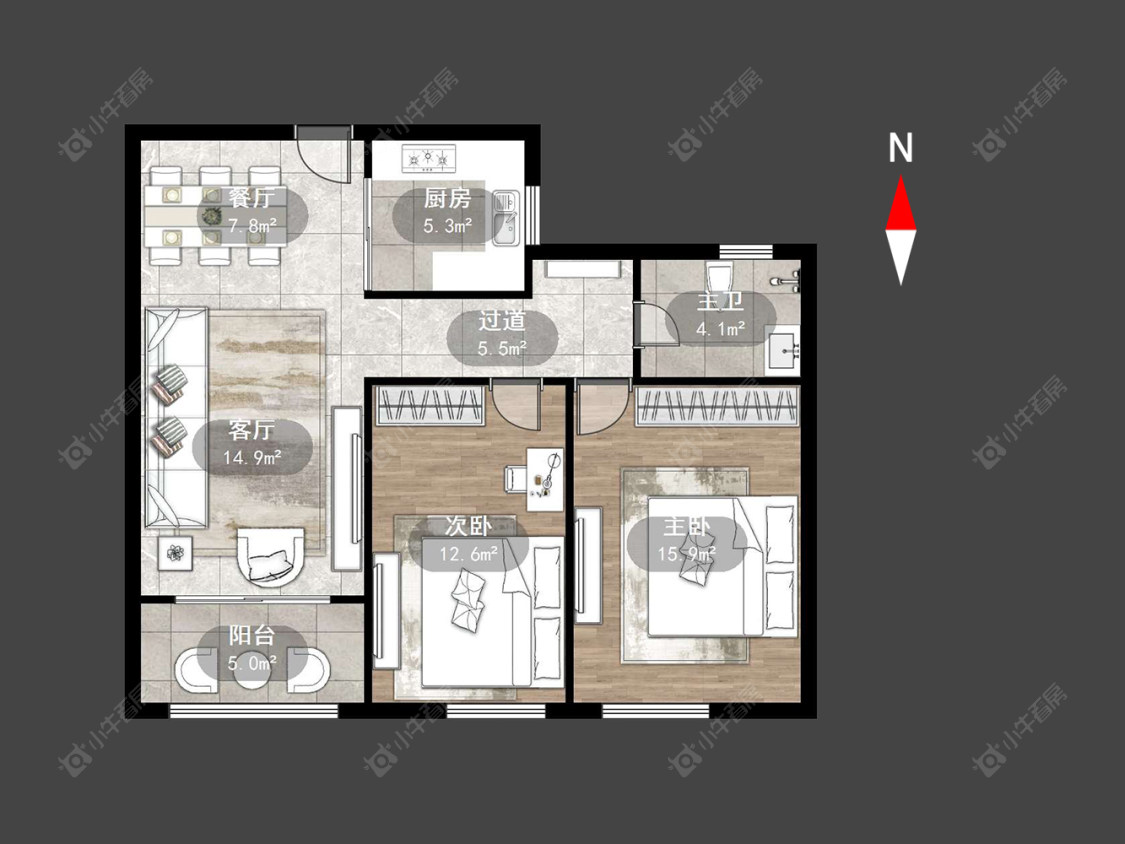 白马公馆房源户型图 常州白马公馆在售二手房源户型图_小牛看房