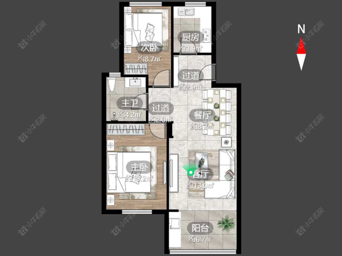 常州顺园三村在售二手房源户型图_小牛看房