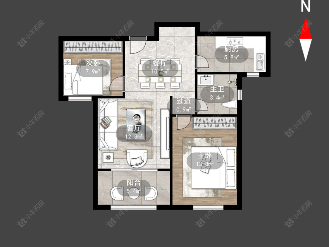 常州香溢紫郡一期在售二手房源户型图_小牛看房