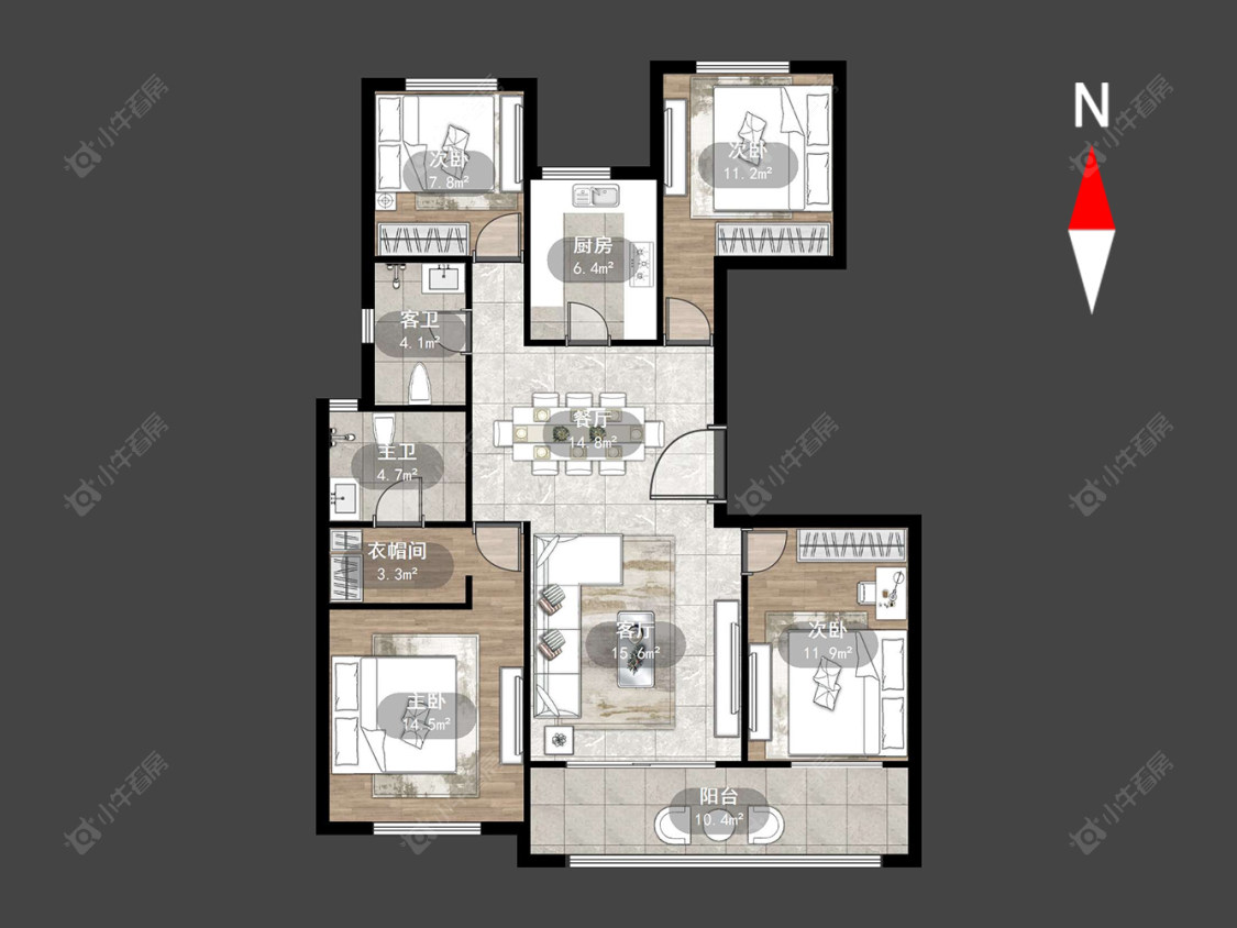 路劲铂隽房源户型图 常州路劲铂隽在售二手房源户型图_小牛看房