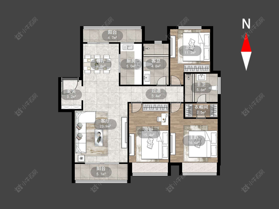 常州琅越龙洲在售二手房源户型图_小牛看房
