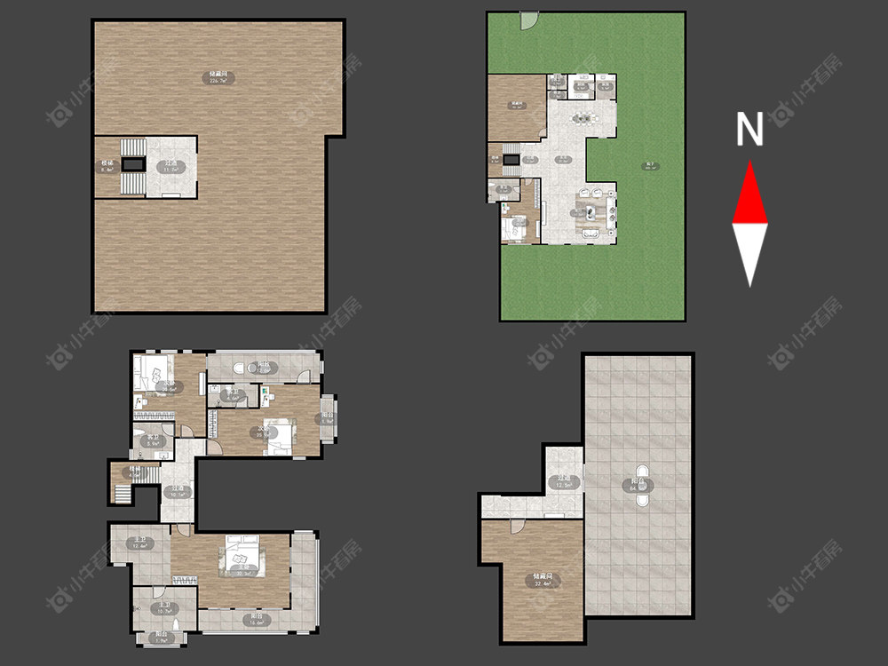 翡丽蓝湾别墅区房源户型图 常州翡丽蓝湾别墅区在售二手房源户型图_小牛看房