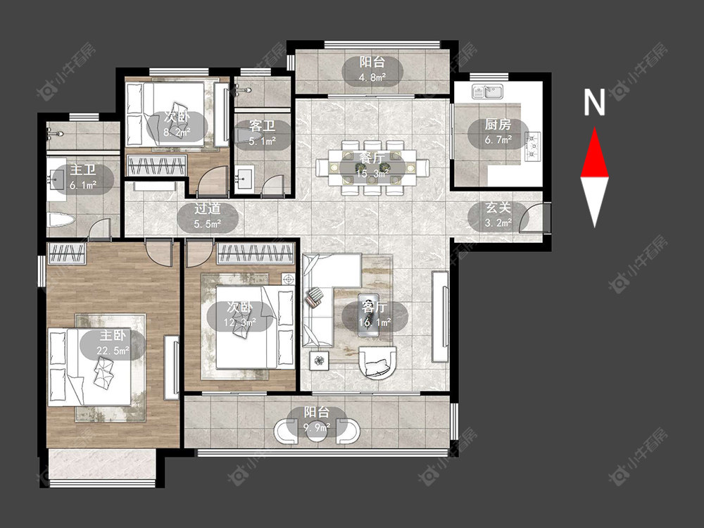 星河丹堤一区房源户型图 常州星河丹堤一区在售二手房源户型图_小牛看房