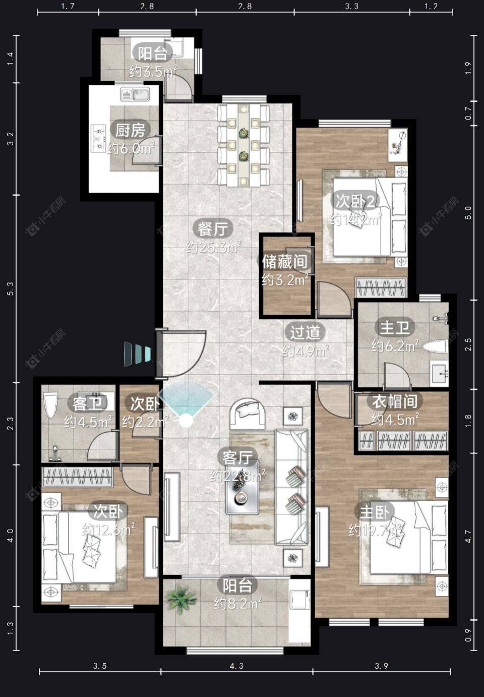 常州紫金城南区在租房源户型图_小牛看房