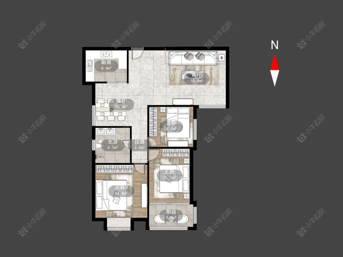 常州怀德名园在售二手房房源户型图_小牛看房