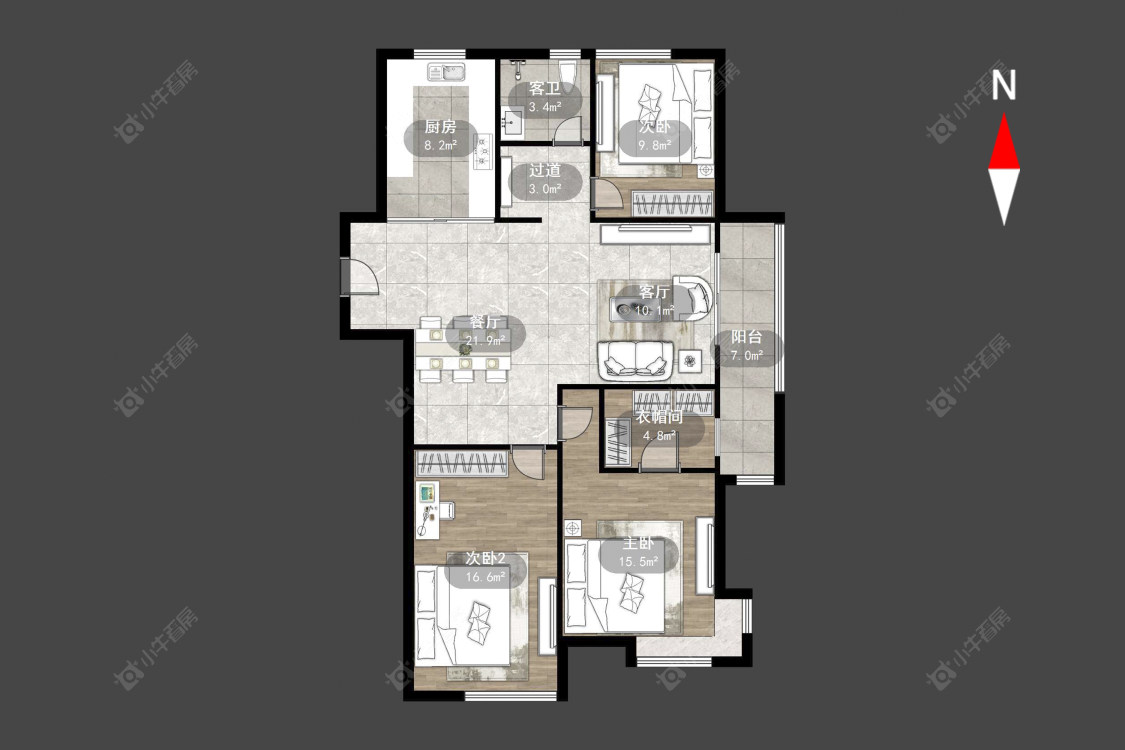 常州绿地峰云汇在售二手房源户型图_小牛看房
