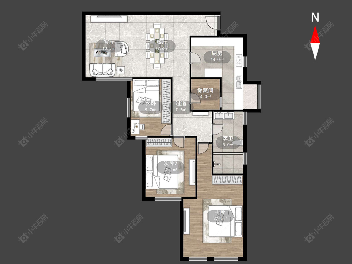 福康宁花园房源户型图 常州福康宁花园在售二手房源户型图_小牛看房