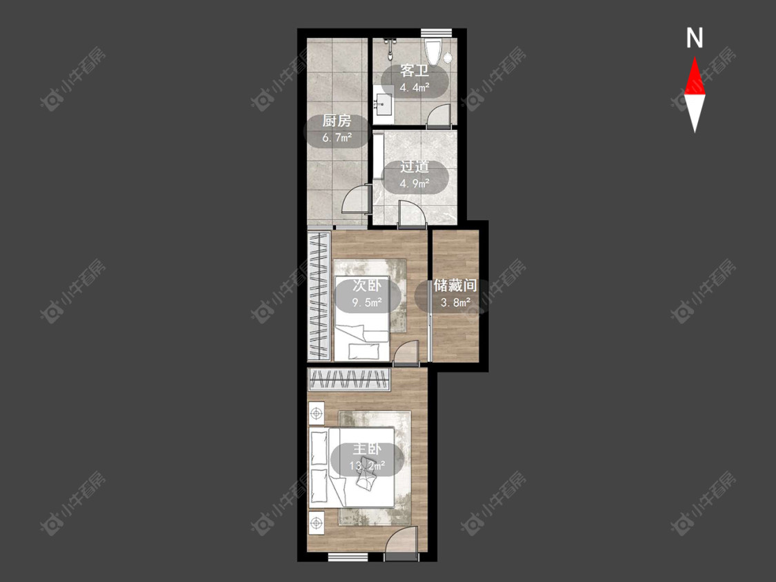 常州工房北区在售二手房房源户型图_小牛看房