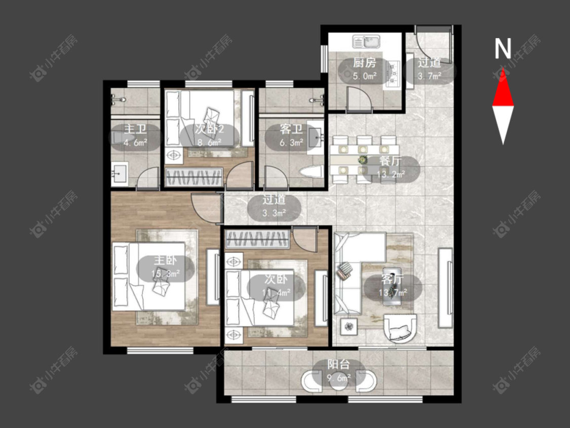常州安欣花苑在售二手房源户型图_小牛看房