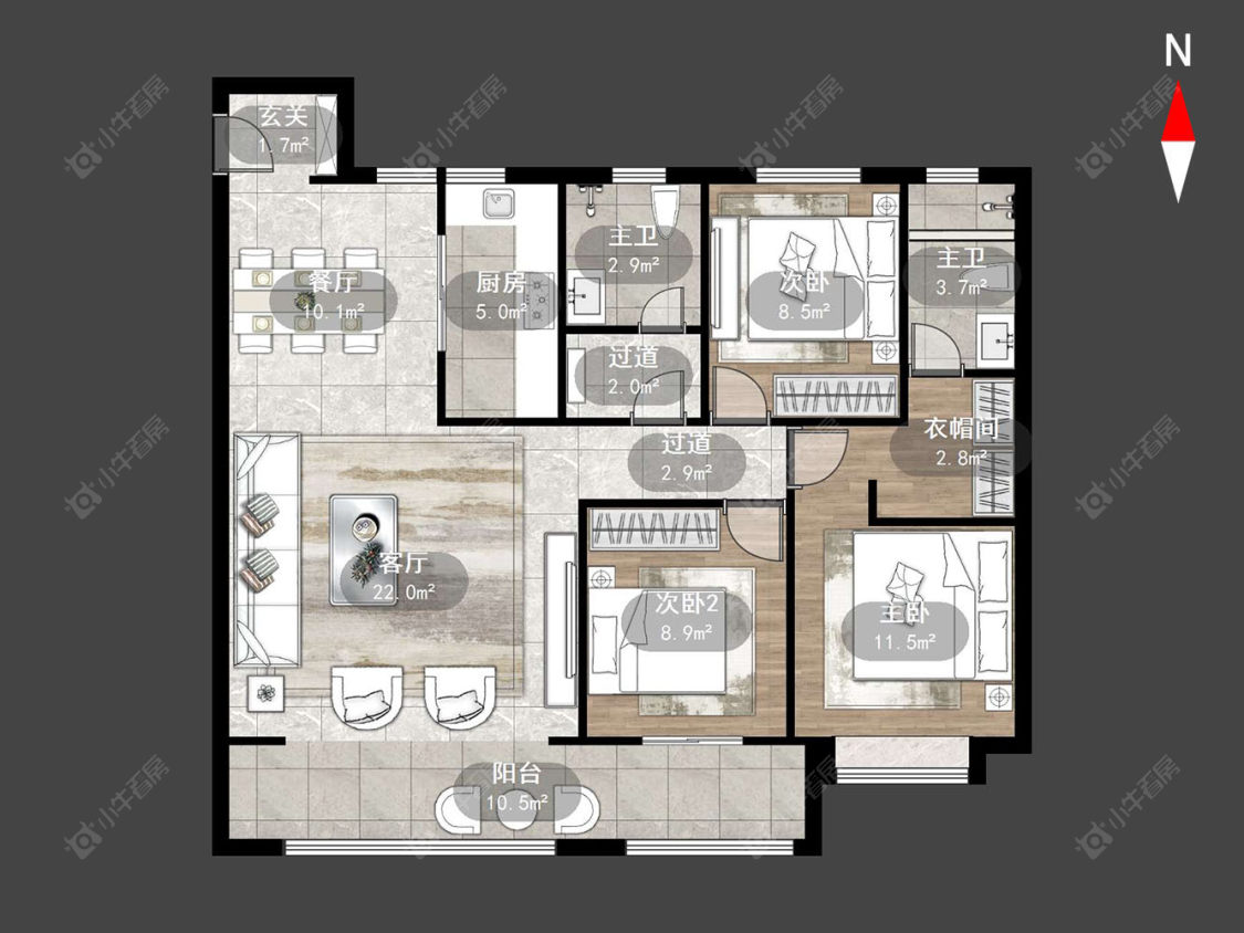 常州融信澜悦在售二手房源户型图_小牛看房