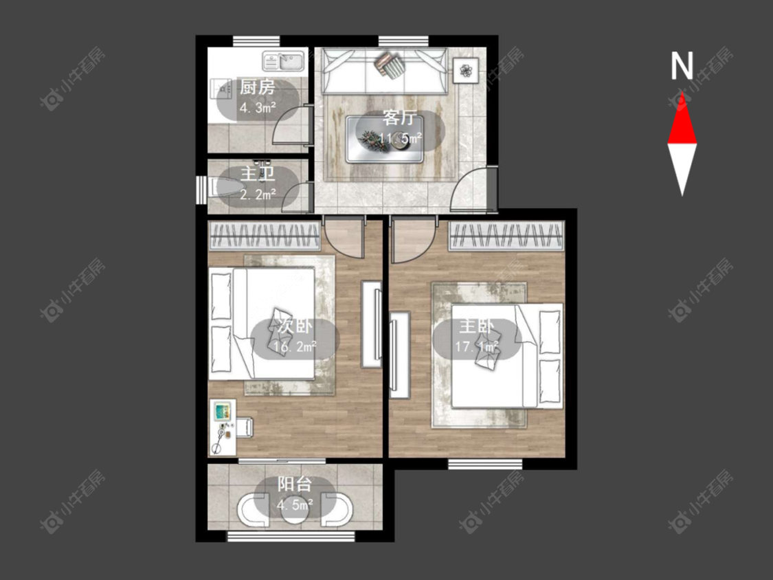 常州常钢宿舍在售二手房源户型图_小牛看房