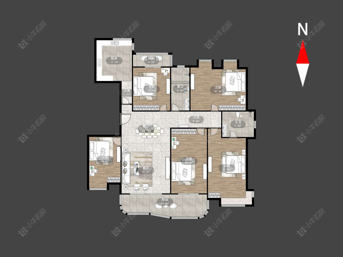 常州中央花园在售二手房源户型图_小牛看房