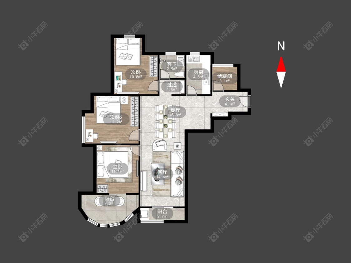 常州香树湾云景在售二手房房源户型图_小牛看房