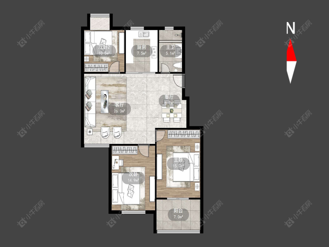 常州嘉顺花园在售二手房源户型图_小牛看房