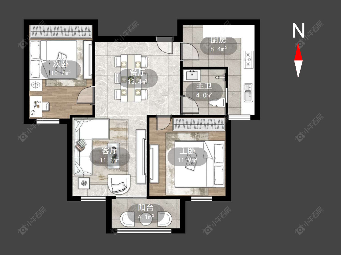 常州华润国际三期在售二手房源户型图_小牛看房