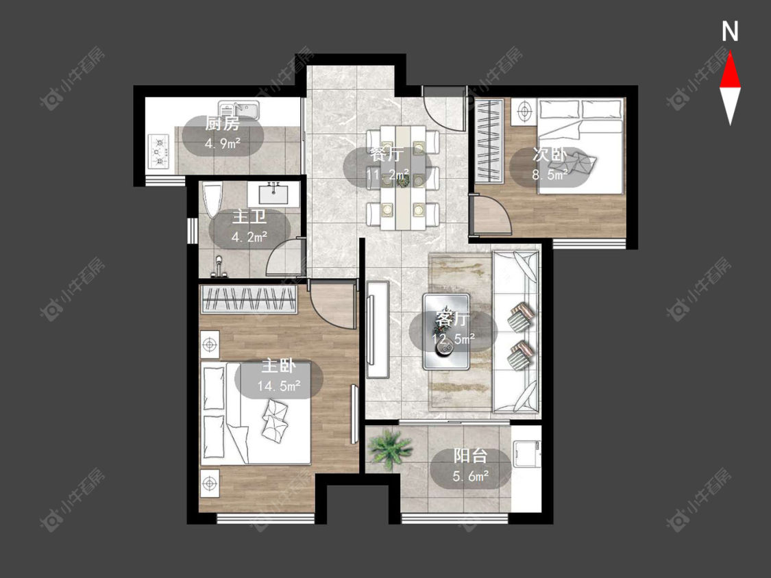 常州新城域三期在售二手房源户型图_小牛看房
