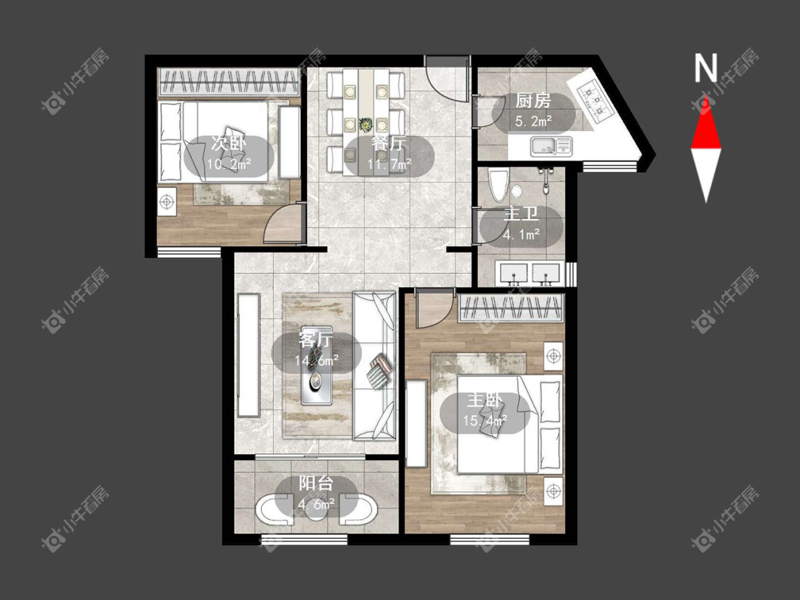 常州凤凰名城在售二手房源户型图_小牛看房