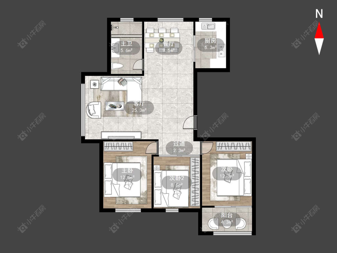 常州星盛家园在售二手房源户型图_小牛看房