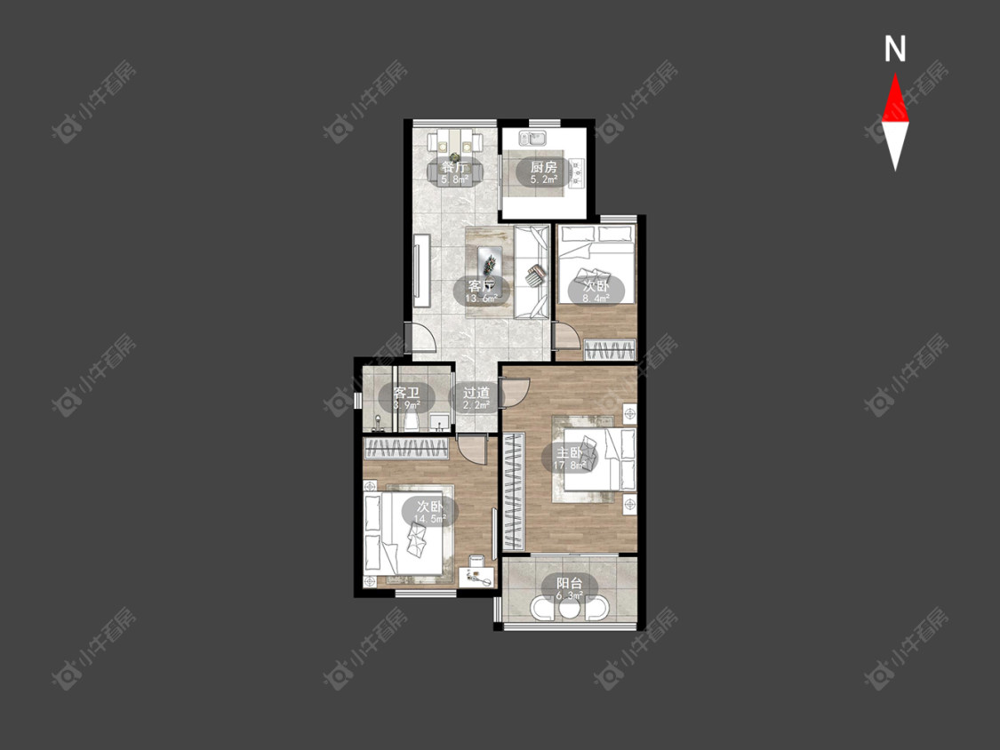 常州翠竹新村南区在售二手房房源户型图_小牛看房