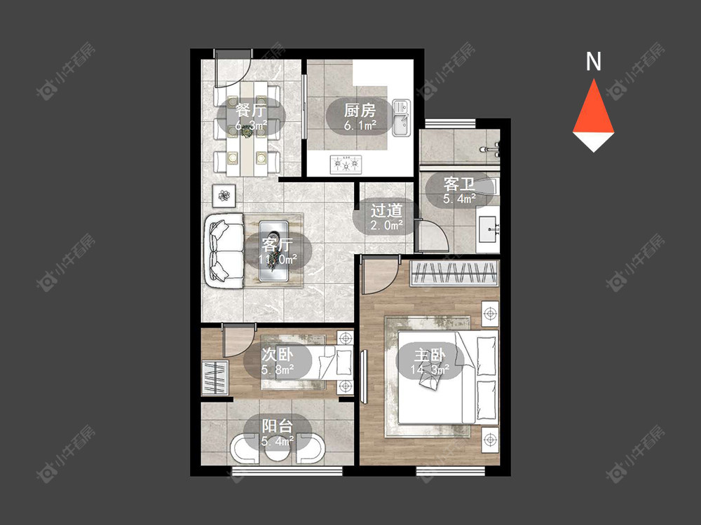 常州绿地峰云汇在售二手房源户型图_小牛看房