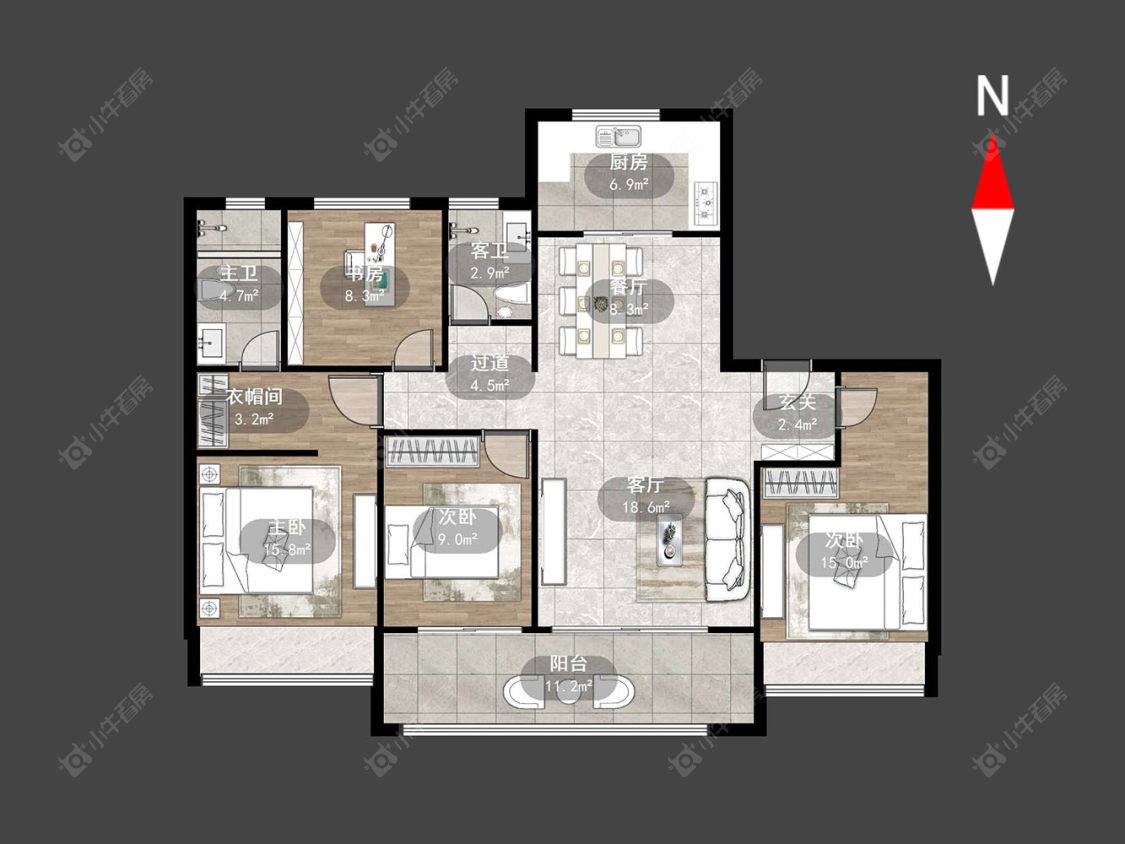 万科新都会房源户型图 常州万科新都会在售二手房源户型图_小牛看房