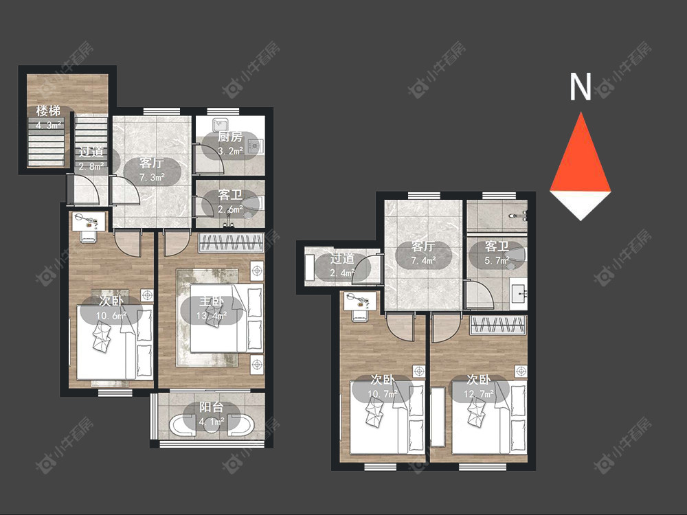 常州勤业四村北区在售二手房源户型图_小牛看房