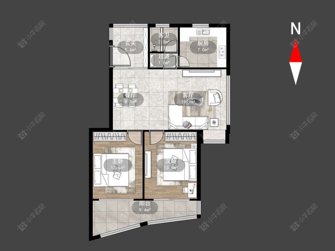 常州怡和花园在售二手房源户型图_小牛看房