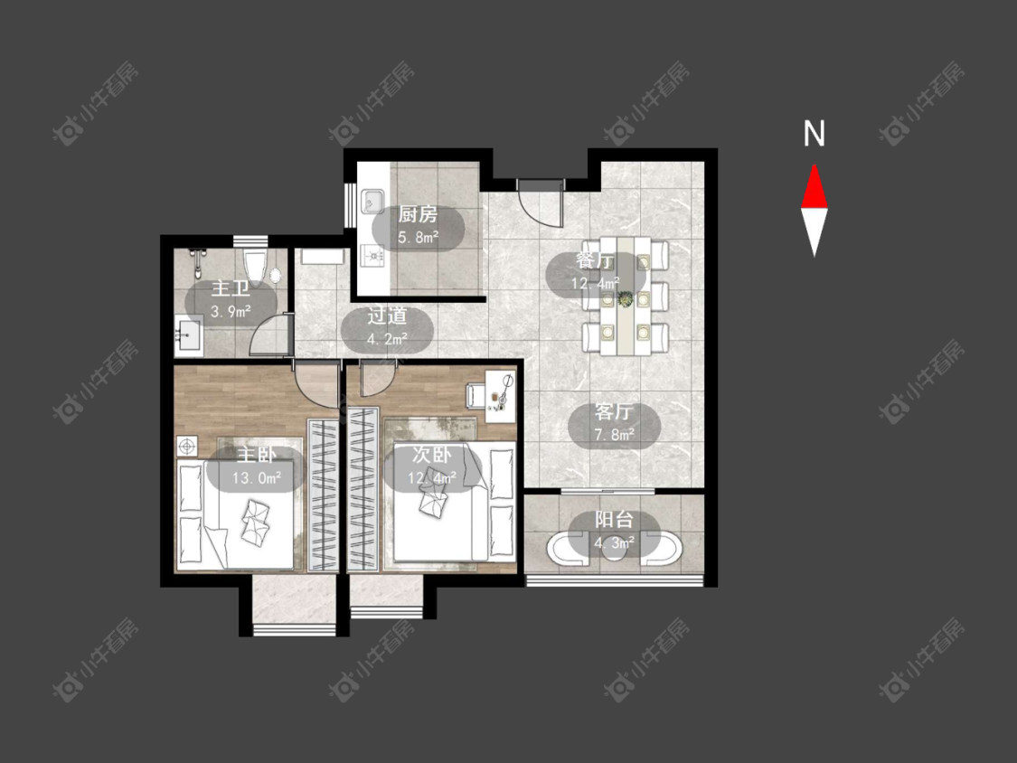 常州香树湾云景在售二手房源户型图_小牛看房