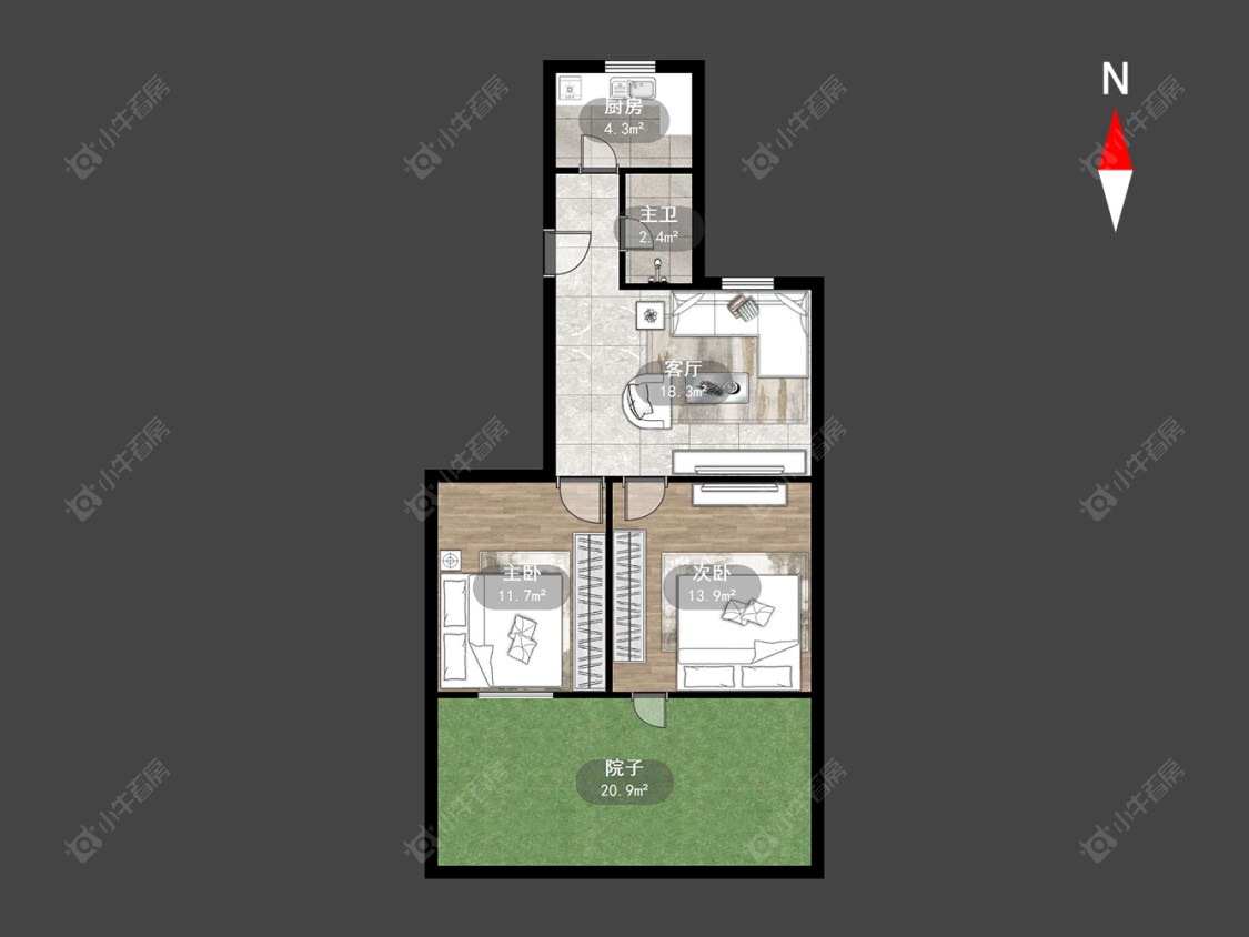 常州清潭六村在售二手房源户型图_小牛看房