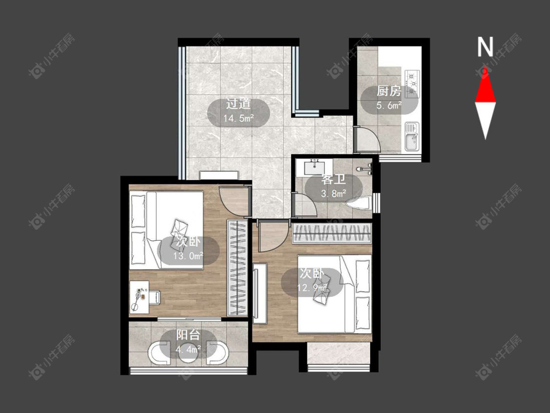 常州龙德花园在售二手房源户型图_小牛看房