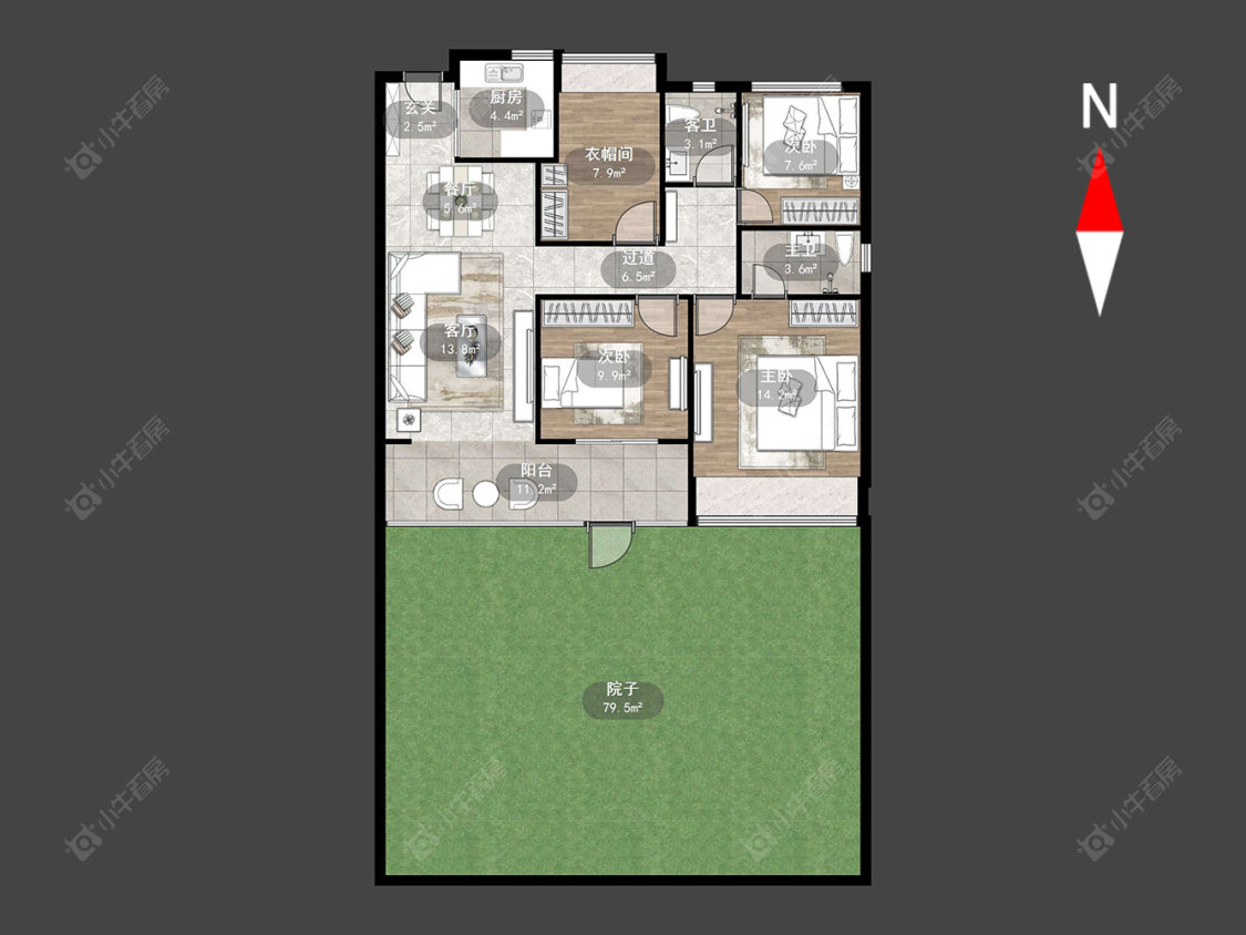 三盛璞悦湾房源户型图 常州三盛璞悦湾在售二手房源户型图_小牛看房