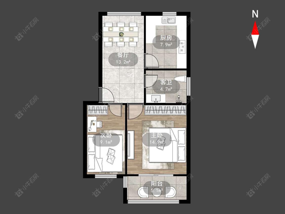 常州河苑新村在售二手房源户型图_小牛看房