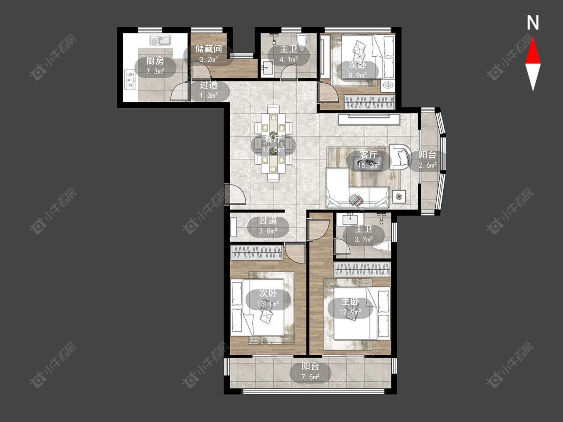 常州万水美兰城在售二手房源户型图_小牛看房