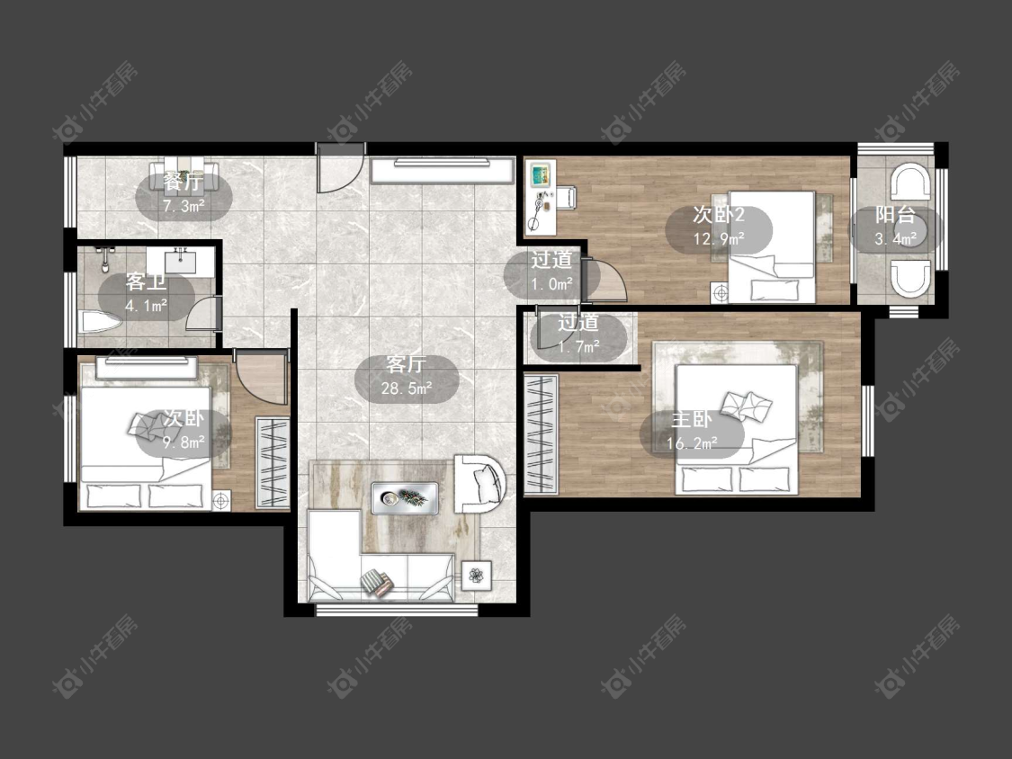 华都幸福里房源户型图 常州华都幸福里在售二手房源户型图_小牛看房