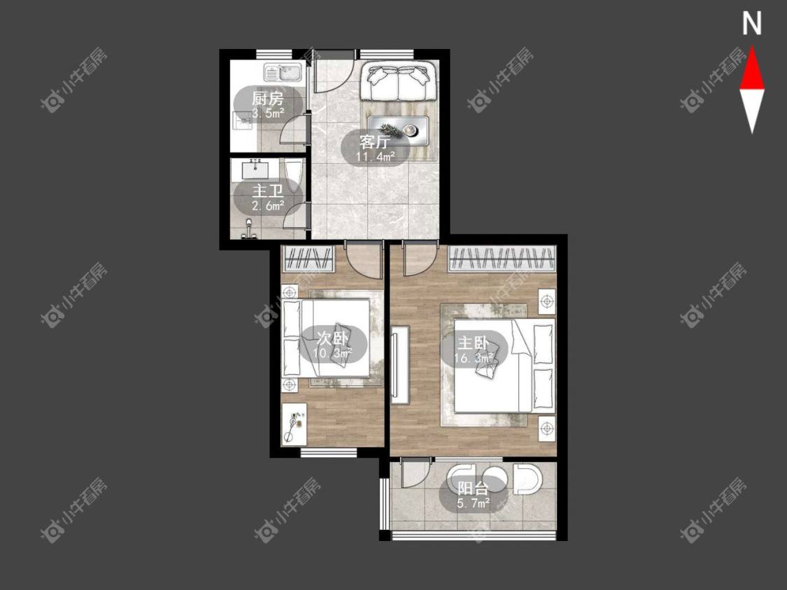 常州吴家场公寓在租房源户型图_小牛看房