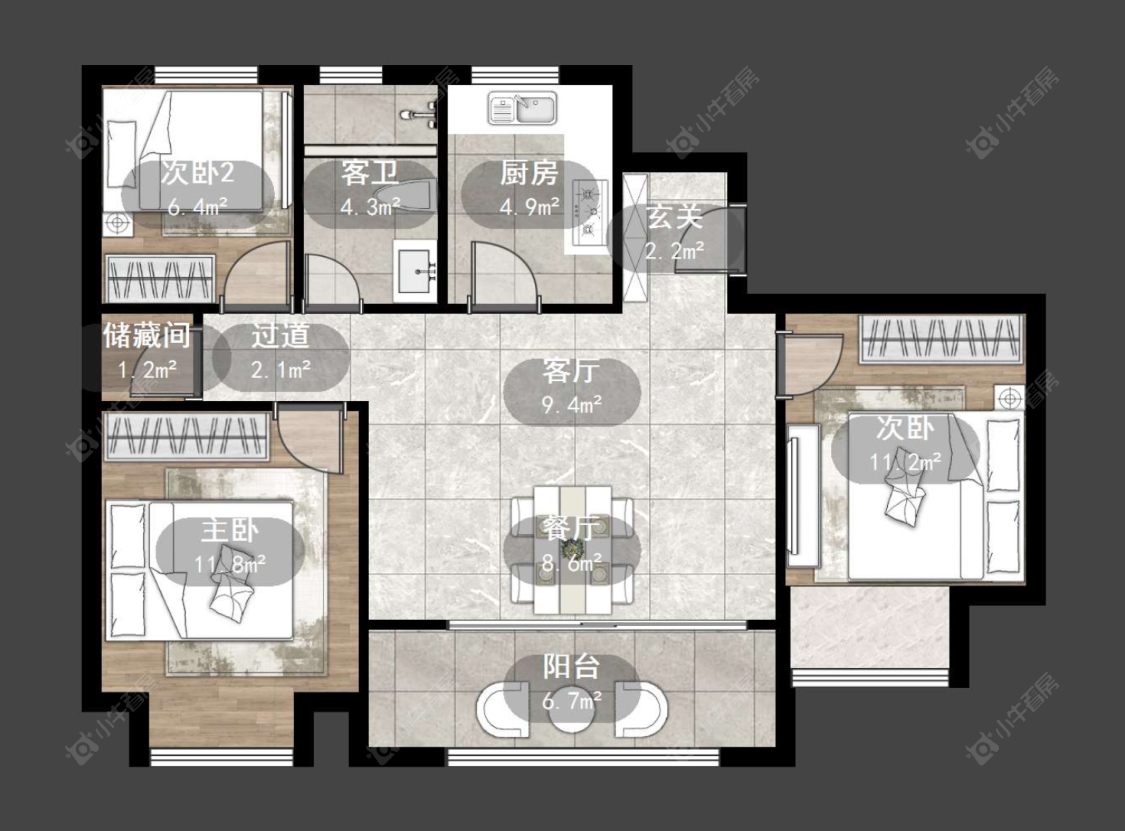 万科弘阳君望甲第房源户型图 常州万科弘阳君望甲第在售二手房源户型图_小牛看房