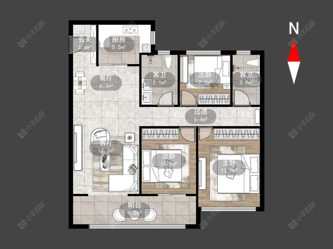 新城桃李郡房源户型图 常州新城桃李郡在售二手房源户型图_小牛看房