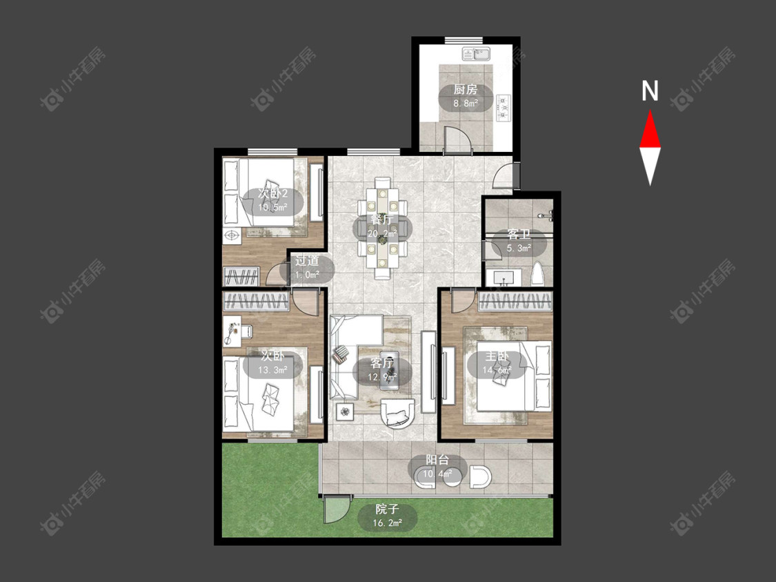 常州翠竹新村北区在售二手房源户型图_小牛看房