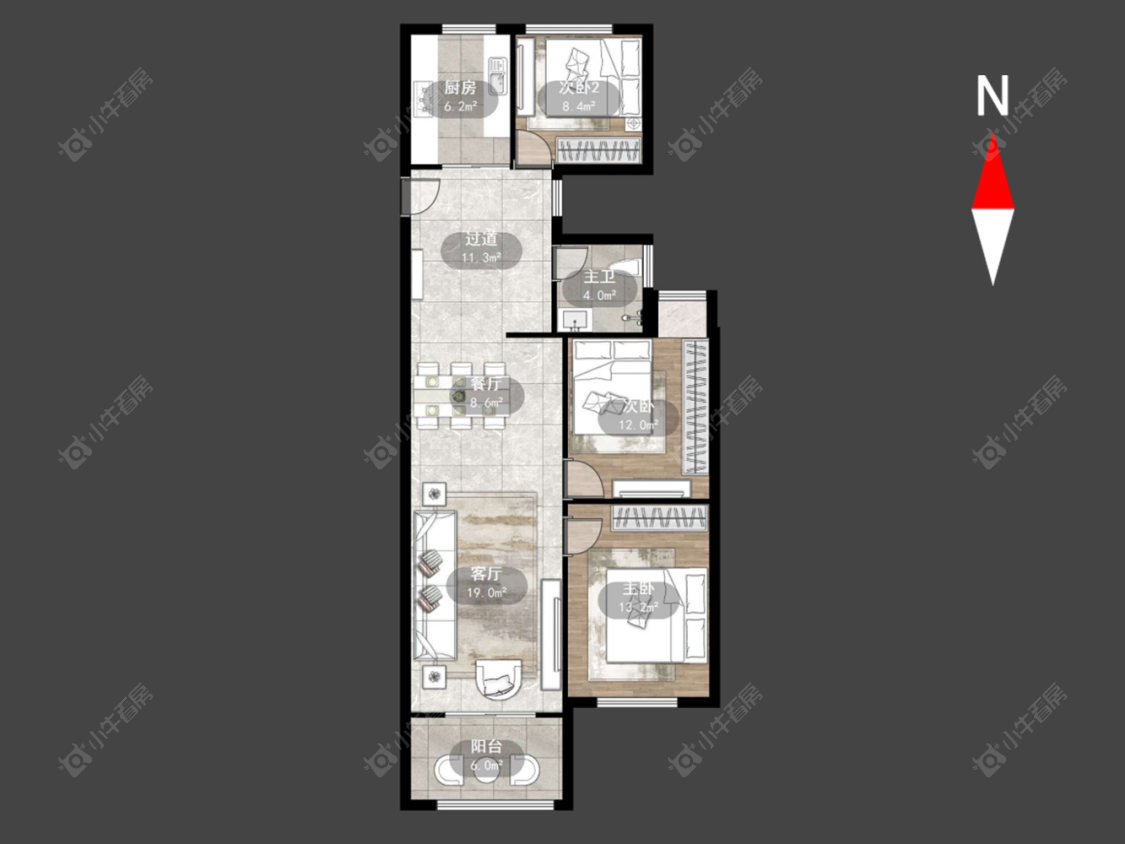 常州常发豪郡在售二手房源户型图_小牛看房