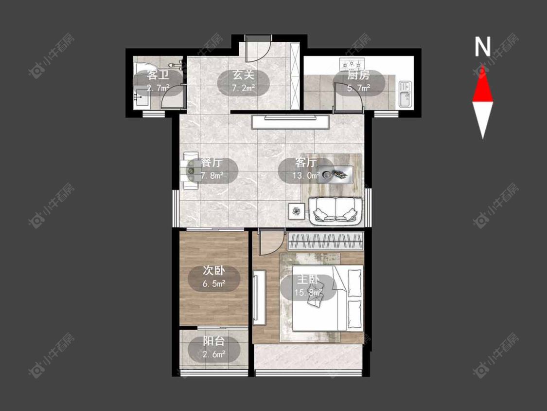 常州溪湖小镇在售二手房源户型图_小牛看房