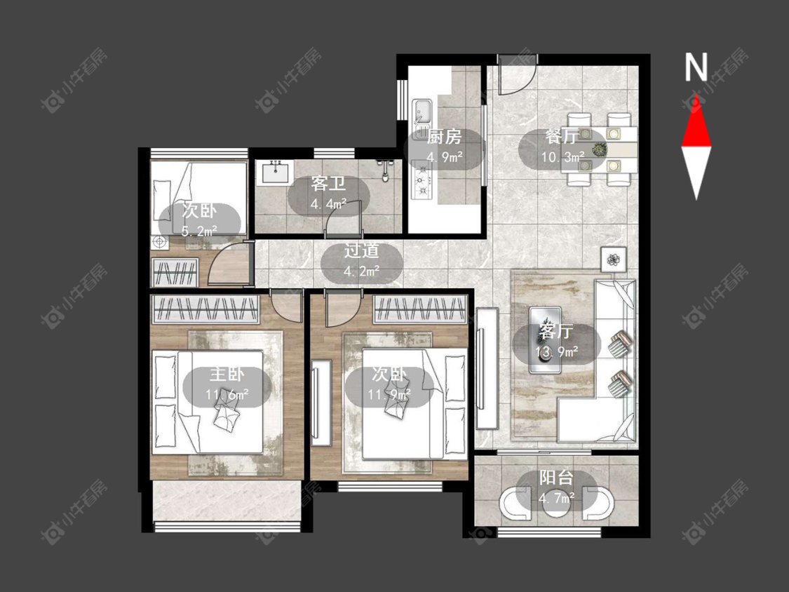 天润国际花园房源户型图 常州天润国际花园在售二手房源户型图_小牛看房