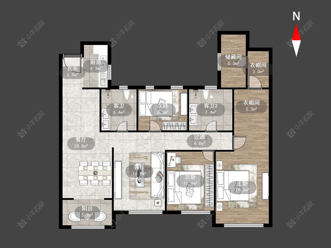 常州横麓雅居在售二手房源户型图_小牛看房